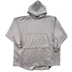 The Comfy Hoodie Blanket Gray Sweatshirt Fleece Lined One Size